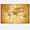Designart Vintage Classic Map Multipanel Wall Clock